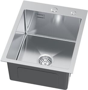 Ruvetti Masivo chiuveta cu dozator 50x40 cm oţel O-5002M_BS40_W