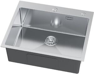 Ruvetti Masivo chiuveta cu dozator 60x50 cm oţel O-5002M_BS60_W