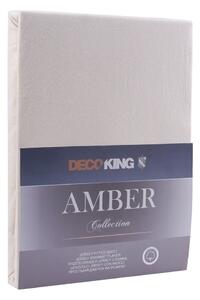 Cearșaf de pat DecoKing Amber Collection, 120-140 x 200 cm, crem