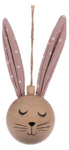 Decorațiune de agățat din lemn pentru Paște Dakls Bunny, roz