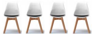 Set scaune stil scandinav alb-negru BASIC 3 + 1 GRATIS