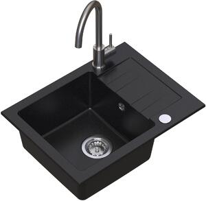 Ruvetti Minimini+ chiuveta cu baterie negru/oțel LP_3200-MM58440BC_W