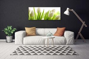 Tablou pe panza canvas Lalele Floral Alb Verde