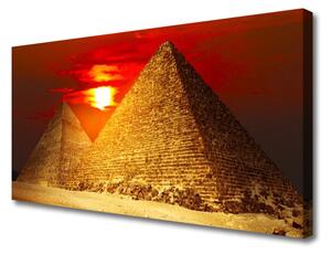 Tablou pe panza canvas Piramidele Arhitectura galben