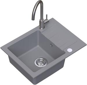 Ruvetti Minimini+ chiuveta cu baterie gri/oțel LP_3200-MM58440GR_W