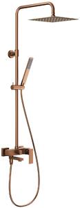 KFA Armatura Logon Brushed Rose Gold set cadă și duș perete cu duș de ploaie cupru 5136-925-34