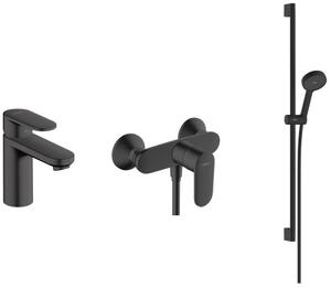 Set baterie de duș Hansgrohe Vernis Blend 71640670, baterie lavoar Hansgrohe Vernis Blend 71580670, 28046670