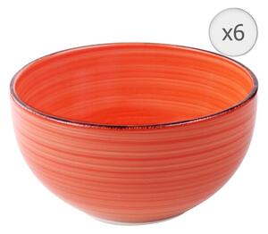 Set 6 boluri Gala Orange, Heinner, Ø14 cm, ceramica, portocaliu