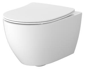 Cersanit Zen vas wc cu capac soft-close agăţat fără margine cu spălare turbionară alb S4006-005