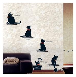 Set autocolante pentru perete Ambiance Cats with Bowties