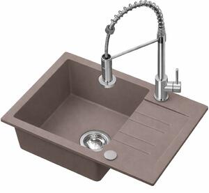 Ruvetti Cooksy Chef chiuveta cu baterie bej/oțel LPCC6244BESE