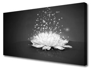 Tablou pe panza canvas Flower Floral Alb Gri