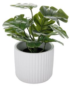 Ghivece de flori din ceramică, set de 2, alb mat, KELSO