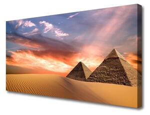 Tablou pe panza canvas Desert Piramidele Arhitectura galben