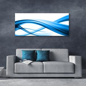 Tablou pe panza canvas Abstract Art Albastru Alb
