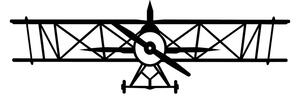 Decorațiune de perete Wallity Plane, negru