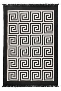 Covor reversibil Cihan Bilisim Tekstil Framed, 80 x 150 cm, bej-negru