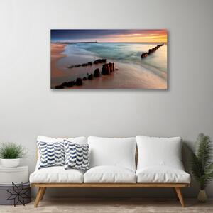 Tablou pe panza canvas Ocean Beach Peisaj Maro Albastru