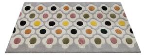 Covor Flower Bedora, 200x300 cm, 100% lana, multicolor, finisat manual