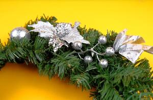 Coroniță de Crăciun 40cm Argintiu