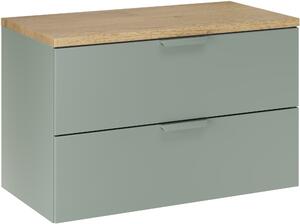 Set dulap Comad Aster Green ASTER GREEN 82-80-46-2S, blat Comad Nordic Cremona CREMONA 89-80-46 M