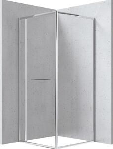 Deante Square cabină de duș 80x80 cm pătrat crom luciu/sticlă transparentă KQB_0088P