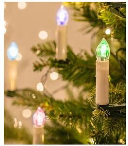 Luminițe tradiționale de Crăciun, 20 buc, multicolore