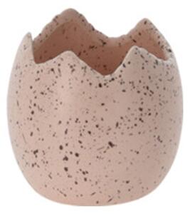 Ghiveci Egg din portelan roz 7x7 cm