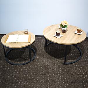Set 2 masute de cafea, stil modern, Naimeed N-221, Pin Alb