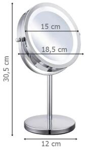 Oglinda cosmetica LED 15cm