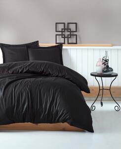 Lenjerie de pat cu husă de saltea Stripe, 200 x 220 cm, negru