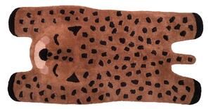 Covor din bumbac lucrat manual pentru copii Nattiot Little Cheetah, 65 x 125 cm