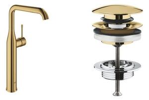 Set baterie lavoar Grohe Essence New 32901GL1, dop pentru lavoar Grohe 65807GL0