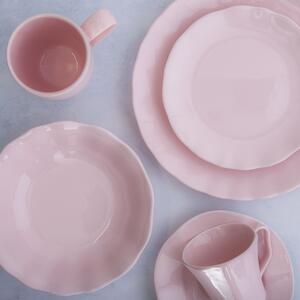 Bol salata Diana Rustic, Ambition, 19 cm, ceramica, roz