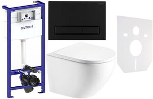 Set vas WC cu capac soft-close Hagser Beno HGR14000042, cadru încastrat Oltens Triberg 50001000, 57103300, HGR20000045, 49301000