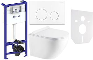 Set cadru încastrat Oltens Triberg 50001000, vas WC cu capac soft-close Hagser Beno HGR14000042, 57102000, HGR11000045, 49301000