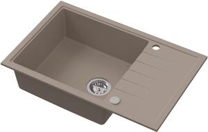 Ruvetti Axel chiuvetă din granit 78x50 cm bej 3001AX_BE160XL_W