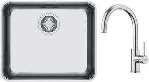 Set baterie bucătărie Franke Smart Glenda 115.0747.473, chiuveta din otel Franke Aton 122.0204.649