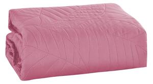 Cuvertura de pat roz cu model LEAVES Dimensiune: 170 x 210 cm