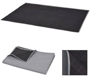 Pătură pentru picnic, gri și negru, 100 x 150 cm