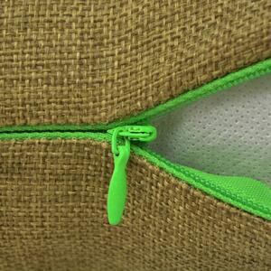 Huse de pernă cu aspect de pânză, 80 x 80 cm, verde, 4 buc