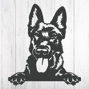DUBLEZ | Tablou din lemn câine - Ciobănesc german