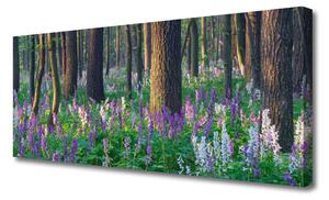 Tablou pe panza canvas Pădurea Verde Natura Brun Violet
