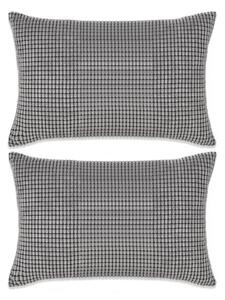 Set perne decorative 2 buc. Velur 40 x 60 cm Gri