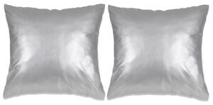 Set perne decorative 2 buc. Poliuretan 60x60 cm Argintiu
