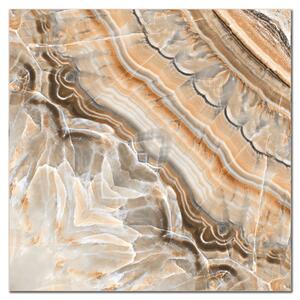 Gresie portelanata rectificata Oxford Brown, bookmatch, 60 x 60, lucioasa