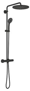 Grohe Vitalio Joy set de duș perete cu termostat cu duș de ploaie negru 264002431