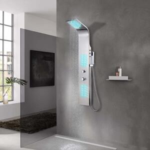 Sistem panel de duș curbat, oțel inoxidabil