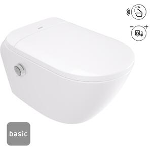 Deante Silia wc cu buton de control agăţat fără margine alb CSSD6ZPW