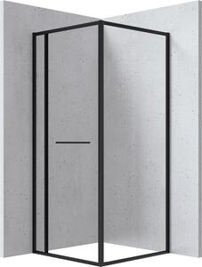 Deante Square cabină de duș 90x90 cm pătrat negru mat/sticlă transparentă KQB_N099P